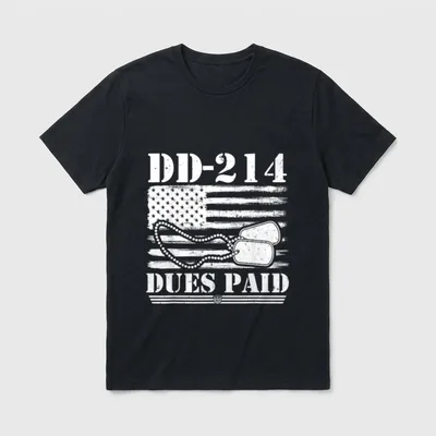 Military DD-214 Veteran Pride T-Shirt – Classic T-Shirt in Black