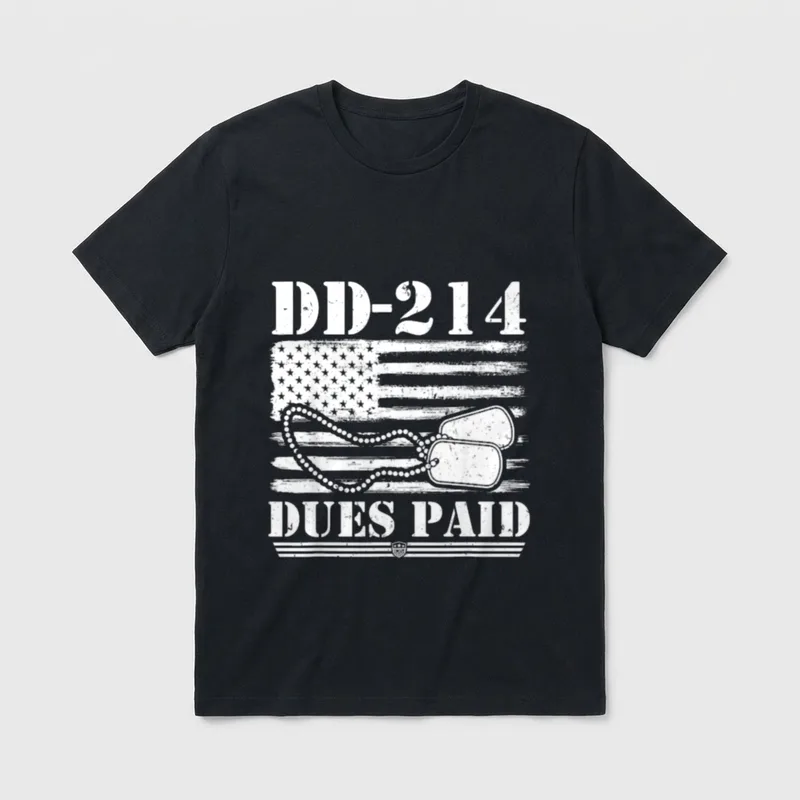 Military DD-214 Veteran Pride T-Shirt – Classic T-Shirt in Black