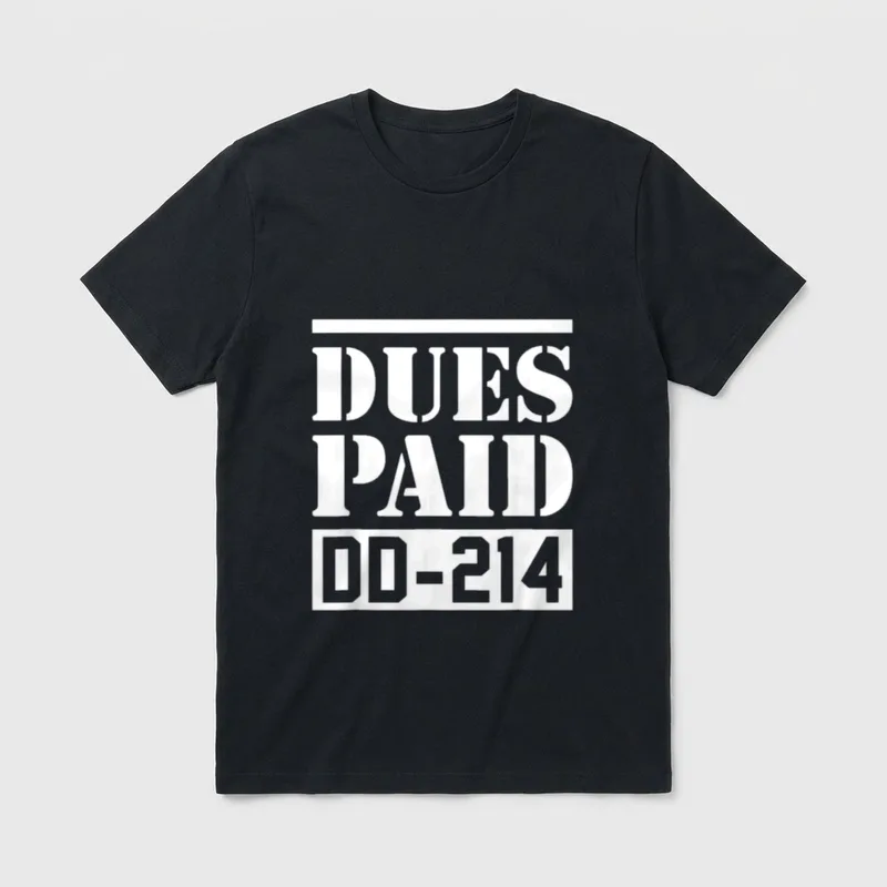 Fees Paid Proud Veteran DD-214 T-Shirt – Classic T-Shirt in Black
