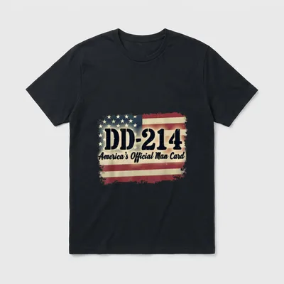 Veteran Man Card T-Shirt – Classic T-Shirt in Black