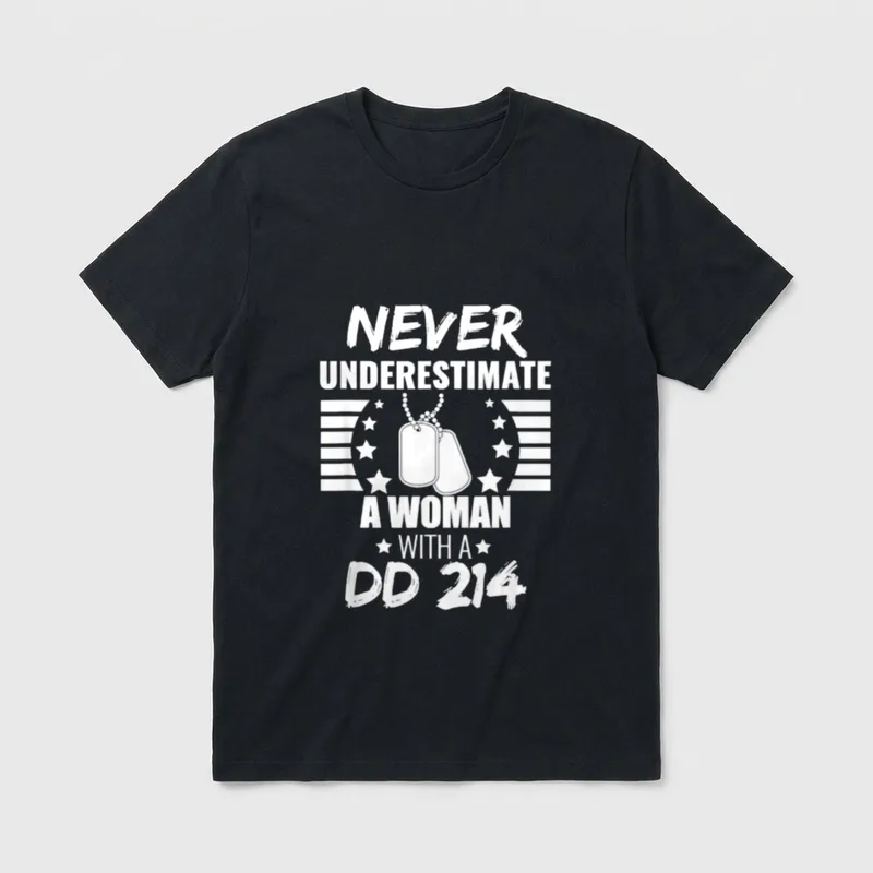 Woman Veteran's Day T-Shirt – Classic T-Shirt in Black