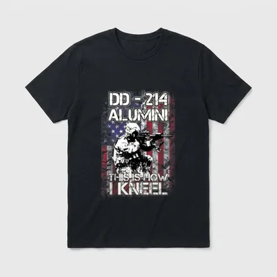 Military Service American Flag T-Shirt – Classic T-Shirt in Black