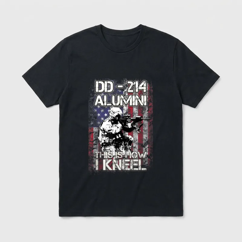 Military Service American Flag T-Shirt – Classic T-Shirt in Black