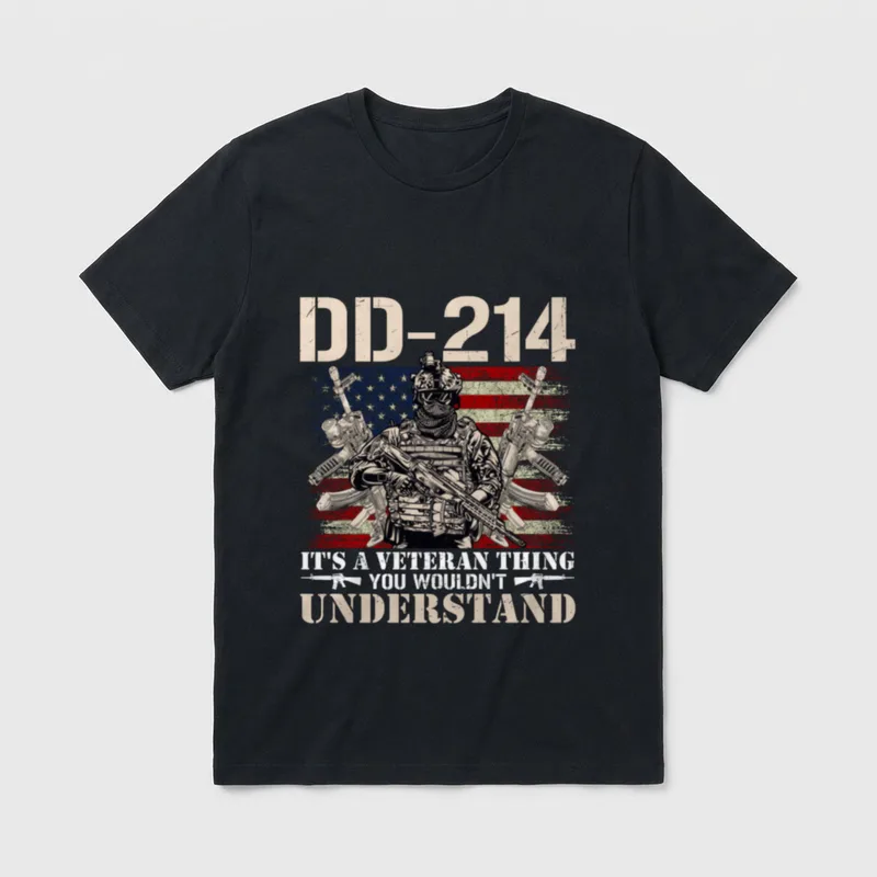 Military Discharge Patriotic T-Shirt – Classic T-Shirt in Black