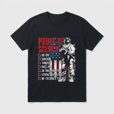 DD-214 Veteran Sarcasm T-Shirt – Classic T-Shirt in Black