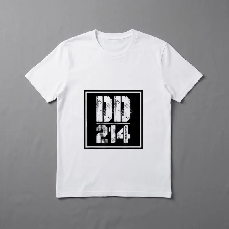DD-214 US Alumni Distressed Military Special T-Shirt – Classic T-Shirt in Black