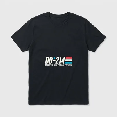 DD-214 Armed Forces Military Alumni Vintage T-Shirt – Classic T-Shirt in Black