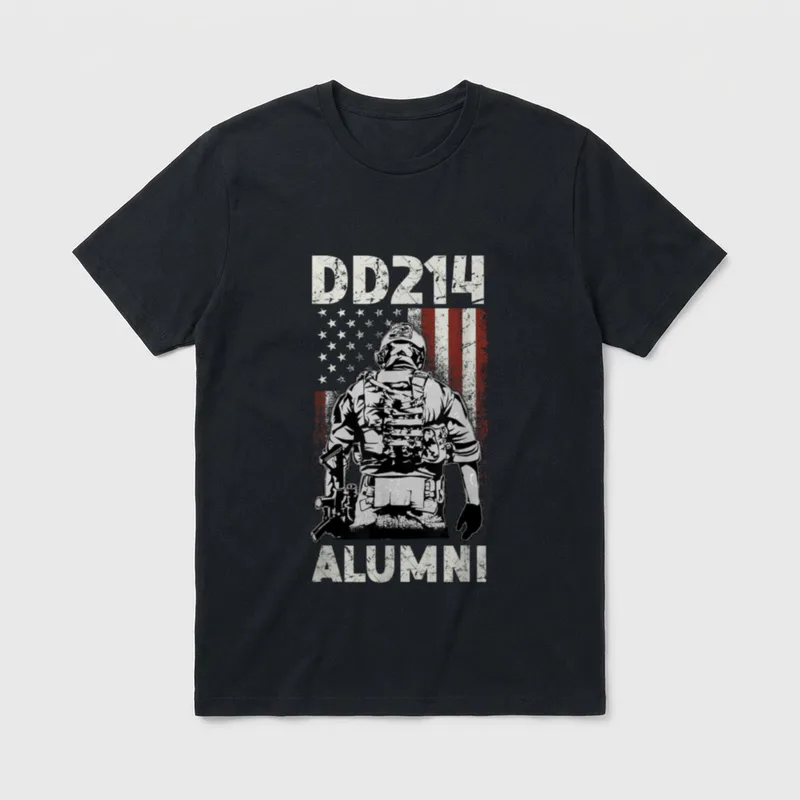 Patriotic Veterans Day Dd214 Alumni Women T-Shirt – Classic T-Shirt in Black