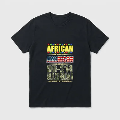 African American Veteran DD 214 Alumni T-Shirt – Classic T-Shirt in Black