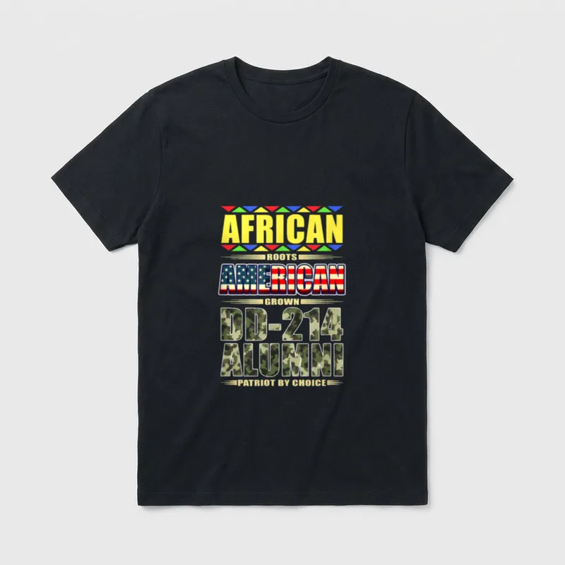 African American Veteran DD 214 Alumni T-Shirt – Classic T-Shirt in Black