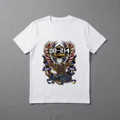 DD-214 Veteran Military Armed Forces T-Shirt – Classic T-Shirt in Black