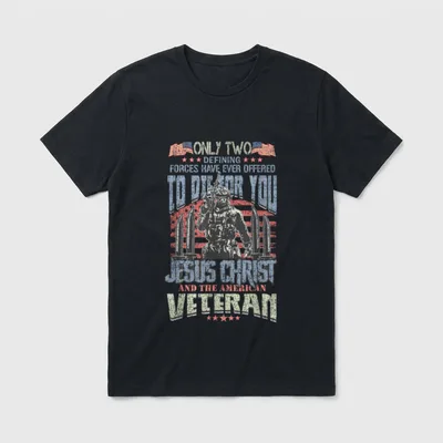 US Patriotic American Veteran Veteran's Day T-Shirt – Classic T-Shirt in Black