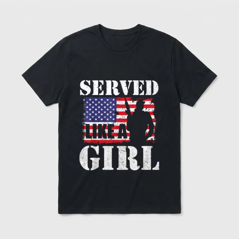 Female Veterans Day T-Shirt – Classic T-Shirt in Black