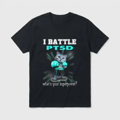 Mental Health Support Veteran T-Shirt – Classic T-Shirt in Black