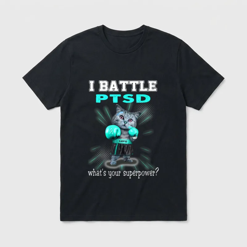 Mental Health Support Veteran T-Shirt – Classic T-Shirt in Black