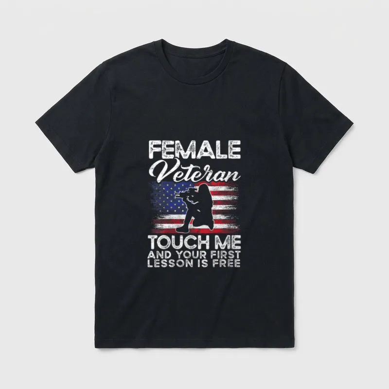 Female Veteran Self Defense T-Shirt – Classic T-Shirt in Black