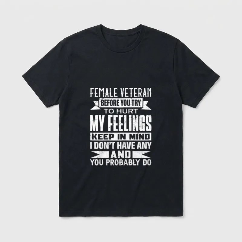 Female Veteran Tough T-Shirt – Classic T-Shirt in Black