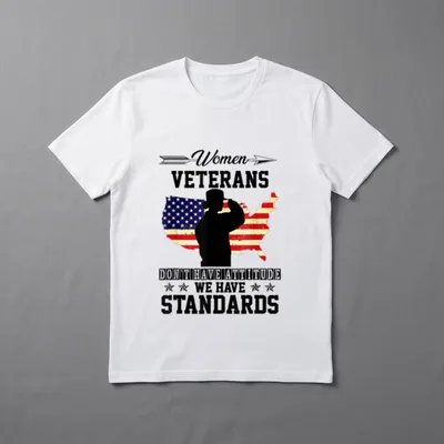 Women Veterans Standards T-Shirt – Classic T-Shirt in Black