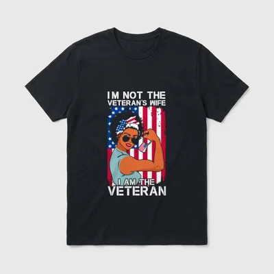 Female Veteran Military T-Shirt – Classic T-Shirt in Black