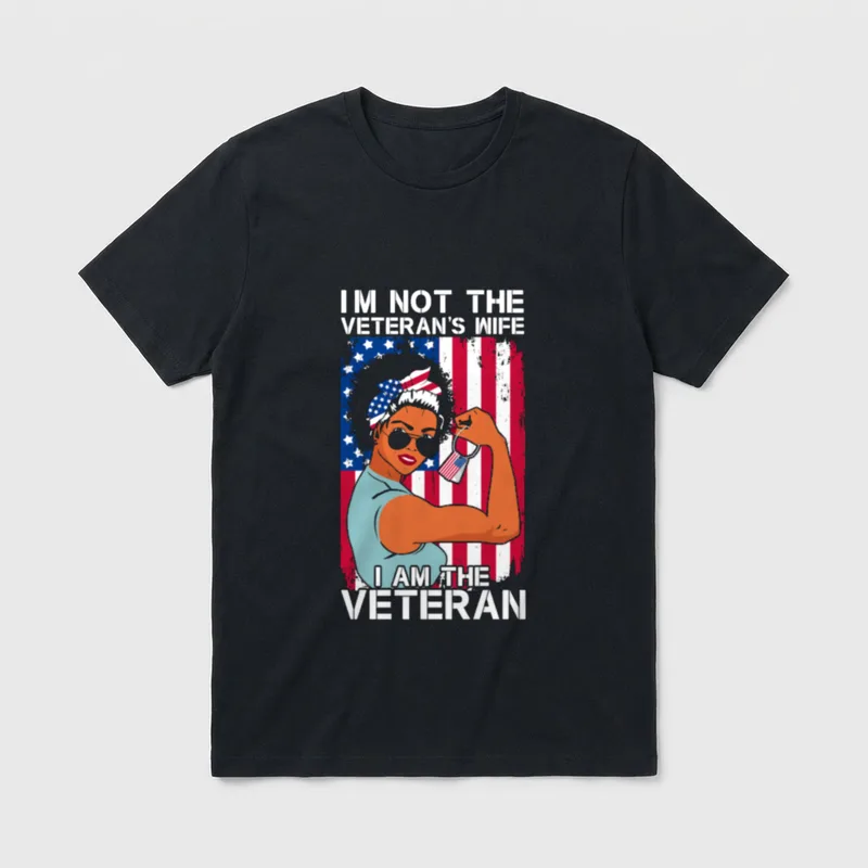 Female Veteran Military T-Shirt – Classic T-Shirt in Black