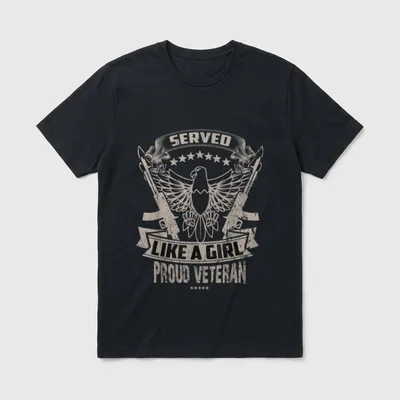 Women Veterans Military Service T-Shirt – Classic T-Shirt in Black