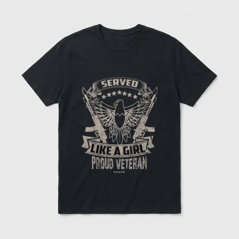 Women Veterans Military Service T-Shirt – Classic T-Shirt in Black