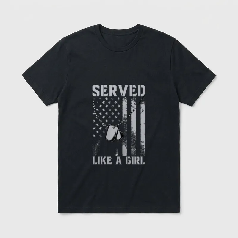 Served Like a Girl Female Excellent T-Shirt – Classic T-Shirt in Black