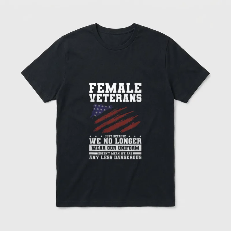 Female Veterans Pride T-Shirt – Classic T-Shirt in Black