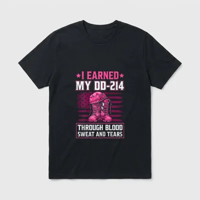 Proud Military Veteran Women T-Shirt – Classic T-Shirt in Black