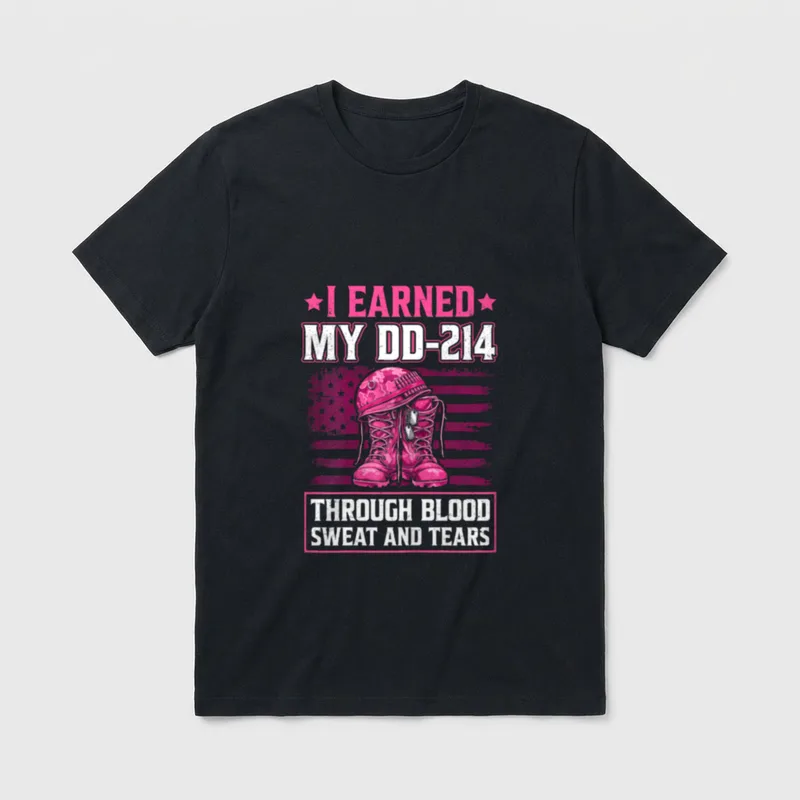 Proud Military Veteran Women T-Shirt – Classic T-Shirt in Black