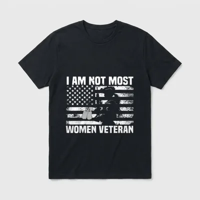 I Am Not Most Women Patriotic T-Shirt – Classic T-Shirt in Black