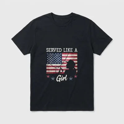 Served Like a Girl Female Day T-Shirt – Classic T-Shirt in Black