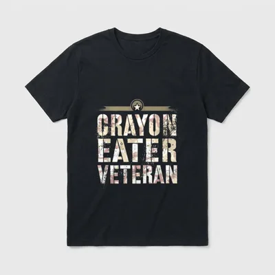 Crayon Eater Veteran T-Shirt – Classic T-Shirt in Black