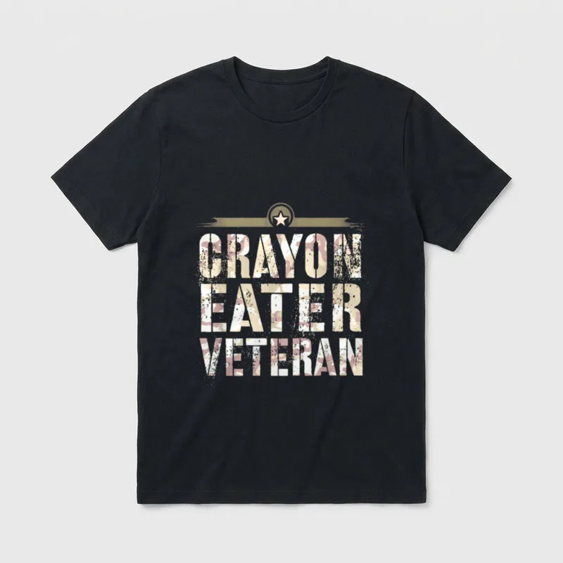 Crayon Eater Veteran T-Shirt – Classic T-Shirt in Black