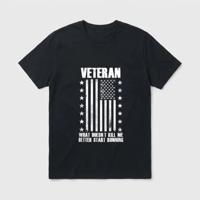 Grumpy Veteran Attitude T-Shirt – Classic T-Shirt in Black