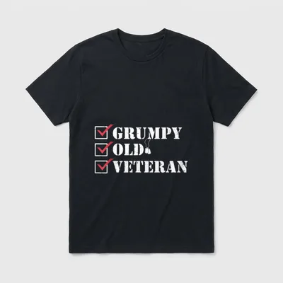 I Am a Grumpy Veteran T-Shirt – Classic T-Shirt in Black