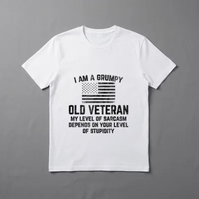 Funny Veteran Humor T-Shirt – Classic T-Shirt in Black