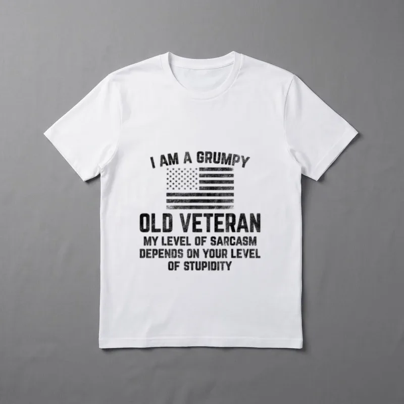 Funny Veteran Humor T-Shirt – Classic T-Shirt in Black