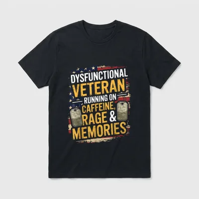 Veteran Caffeine Rage T-Shirt – Classic T-Shirt in Black