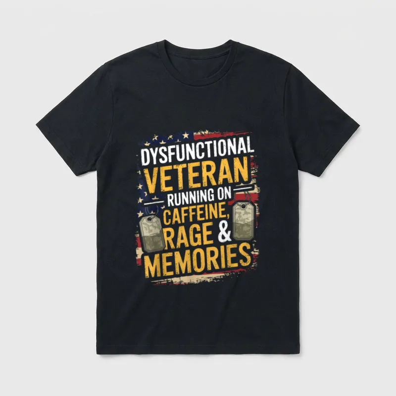 Veteran Caffeine Rage T-Shirt – Classic T-Shirt in Black