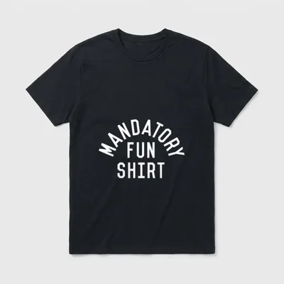 Mandatory Fun Veteran T-Shirt – White text reading Mandatory Fun Shirt – Classic T-Shirt in Black