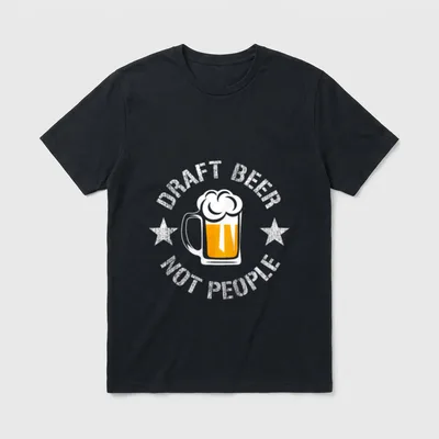 Veteran Draft Beer Humor T-Shirt – Classic T-Shirt in Black