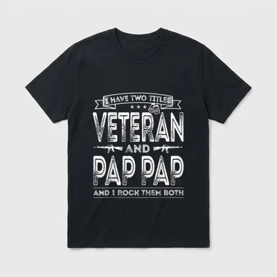 Veteran Pap Pap T-Shirt – Classic T-Shirt in Black