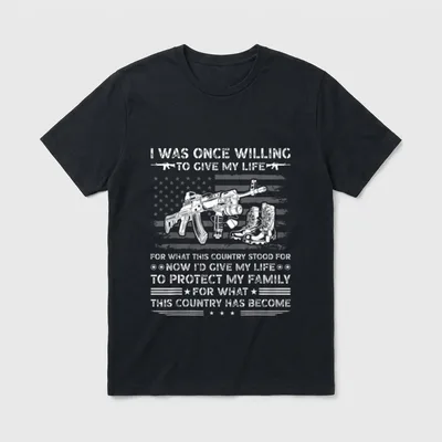 Veteran Sacrifice Country T-Shirt – Classic T-Shirt in Black