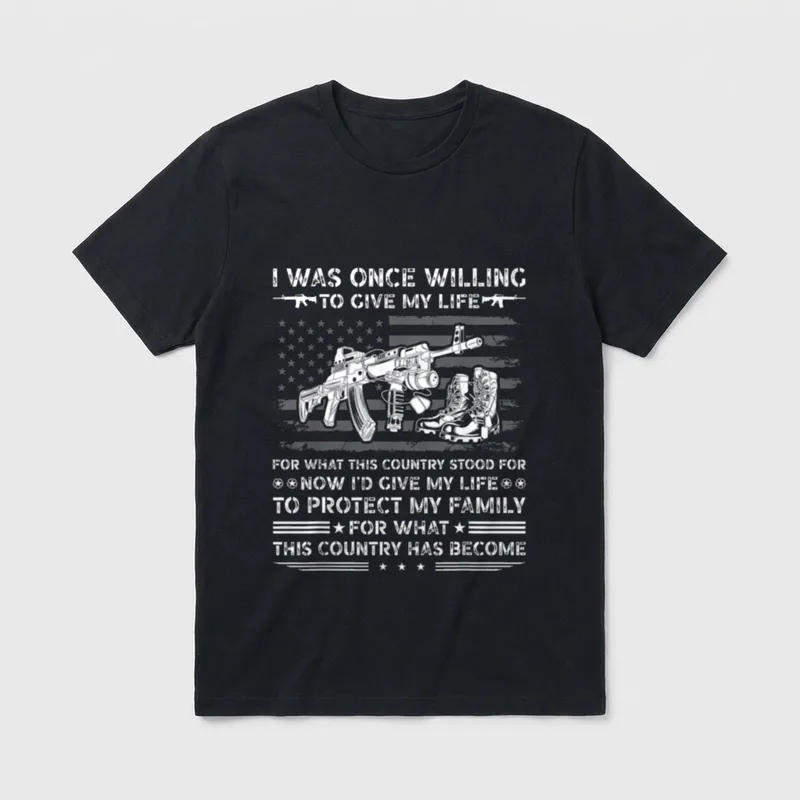 Veteran Sacrifice Country T-Shirt – Classic T-Shirt in Black