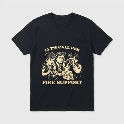 Military Fire Support T-Shirt – Classic T-Shirt in Black