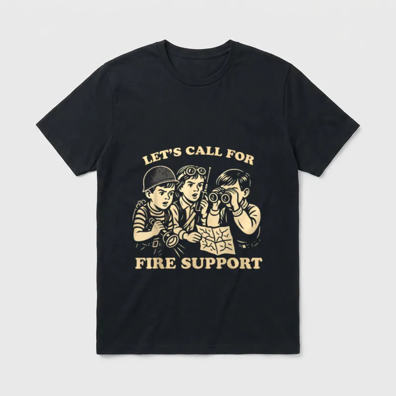 Military Fire Support T-Shirt – Classic T-Shirt in Black