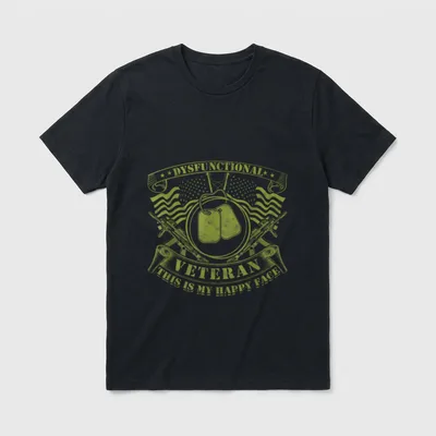 Dysfunctional Veteran Military T-Shirt – Classic T-Shirt in Black