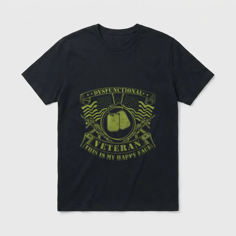 Dysfunctional Veteran Military T-Shirt – Classic T-Shirt in Black