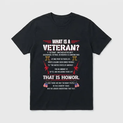 What Is a Veteran That Military T-Shirt – Classic T-Shirt in Black